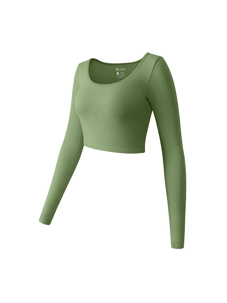 Women's Yoga Top Long Sleeved Round Neck Sports Wear Fitness Running Seamless Gym Woman Sport Shirt Female Workout Tops T-shirt