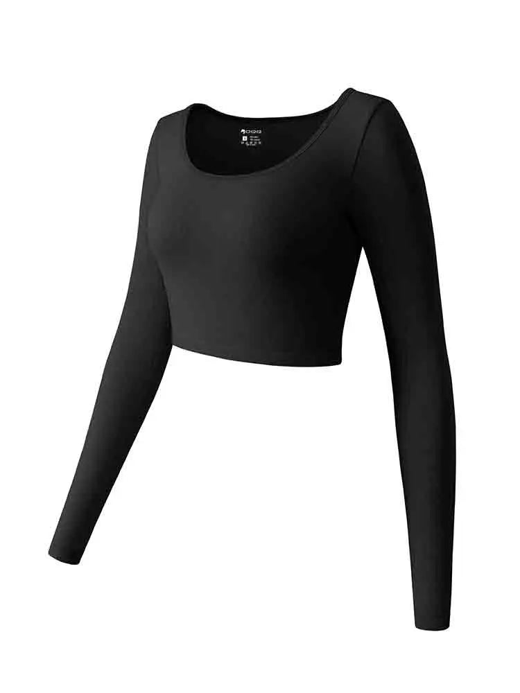 Women's Yoga Top Long Sleeved Round Neck Sports Wear Fitness Running Seamless Gym Woman Sport Shirt Female Workout Tops T-shirt