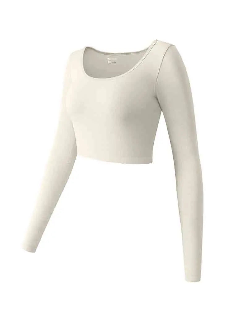 Women's Yoga Top Long Sleeved Round Neck Sports Wear Fitness Running Seamless Gym Woman Sport Shirt Female Workout Tops T-shirt