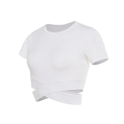 Women's Fitness T-shirts 2024 Clothing Gym Shirt Female Seamless Yoga Top Sportswear Crop Tops Sports Wear For Women T-shirt