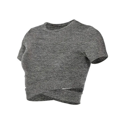 Women's Fitness T-shirts 2024 Clothing Gym Shirt Female Seamless Yoga Top Sportswear Crop Tops Sports Wear For Women T-shirt